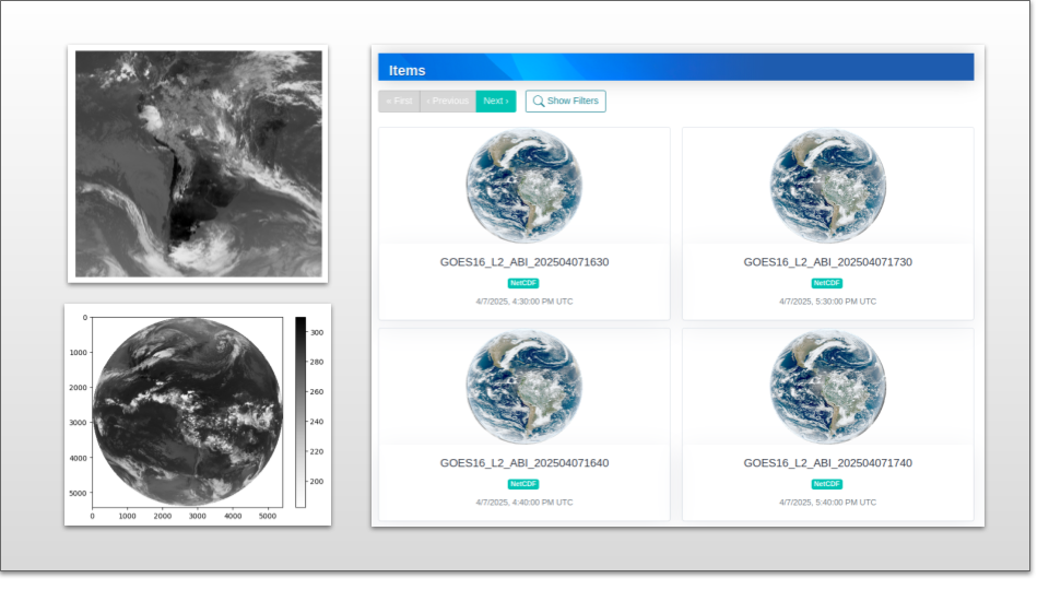 Cataloging GOES Satellite Images in INPE’s Georeferenced Information Base